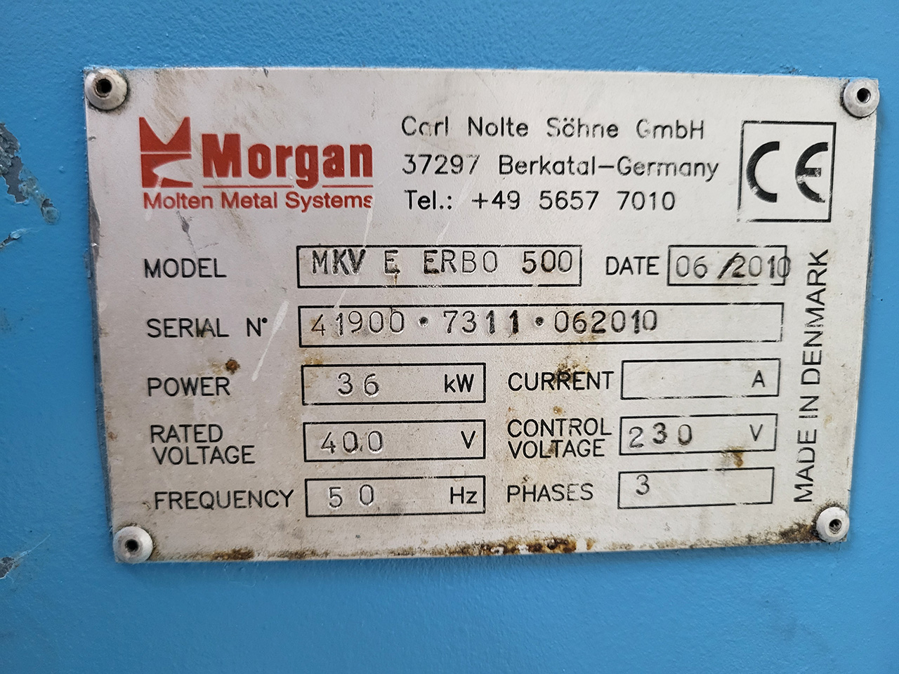 MORGAN MKV E ERBO 500 four à creuset O1804, utilisé